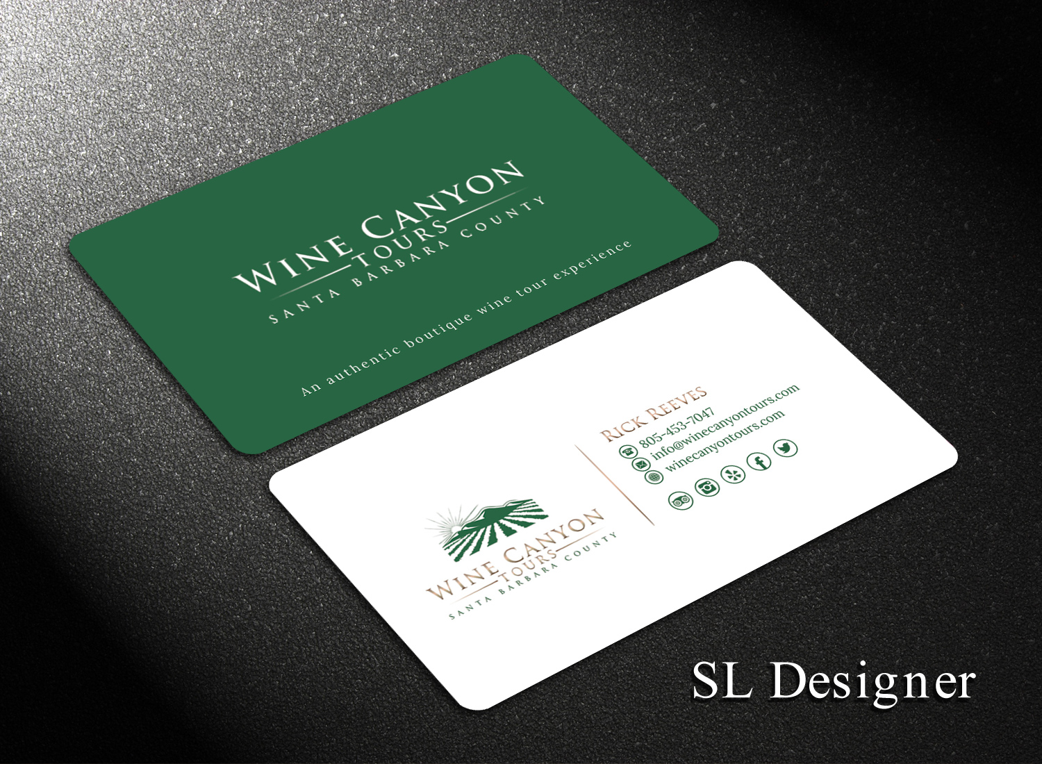 Business Card Design by SL Designer for Wine Canyon Tours | Design #17306066