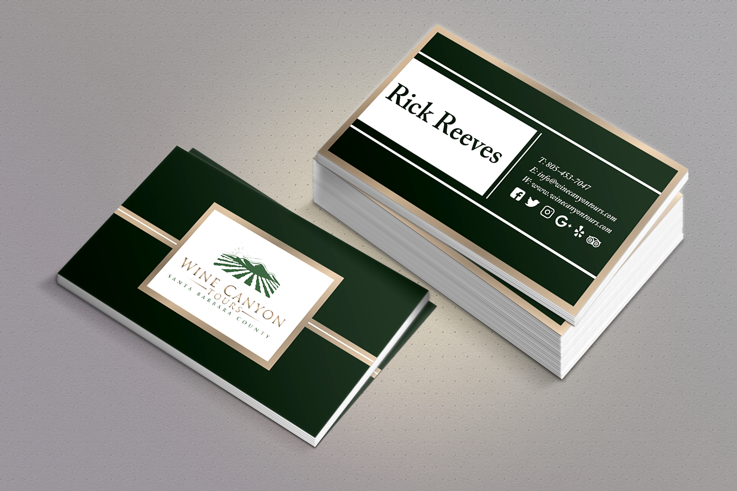 Diseño de Tarjeta de Presentación por Mark Cheng para Wine Canyon Tours | Diseño #17267571