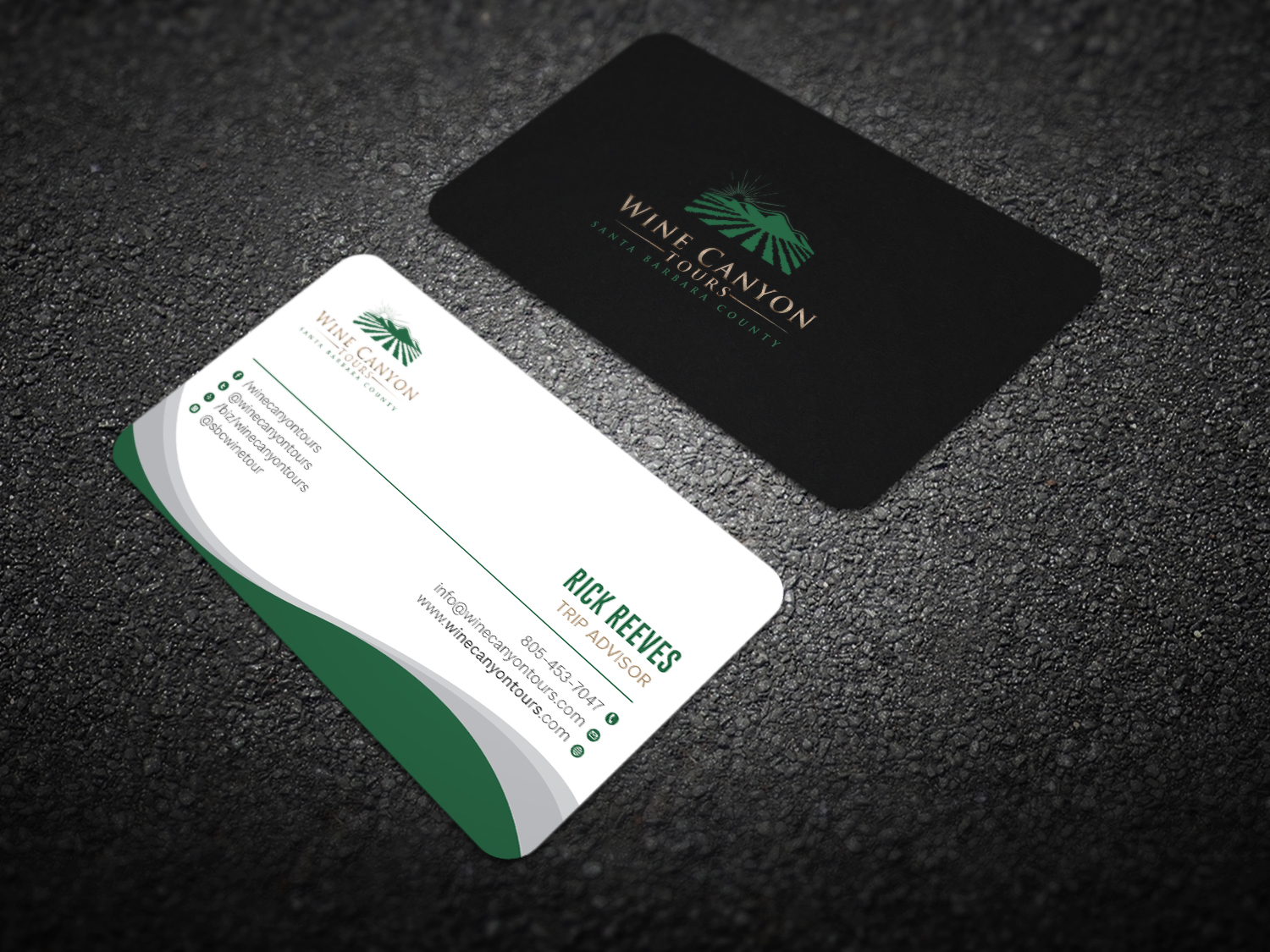Business Card Design by Graphic Flame for Wine Canyon Tours | Design #17153814