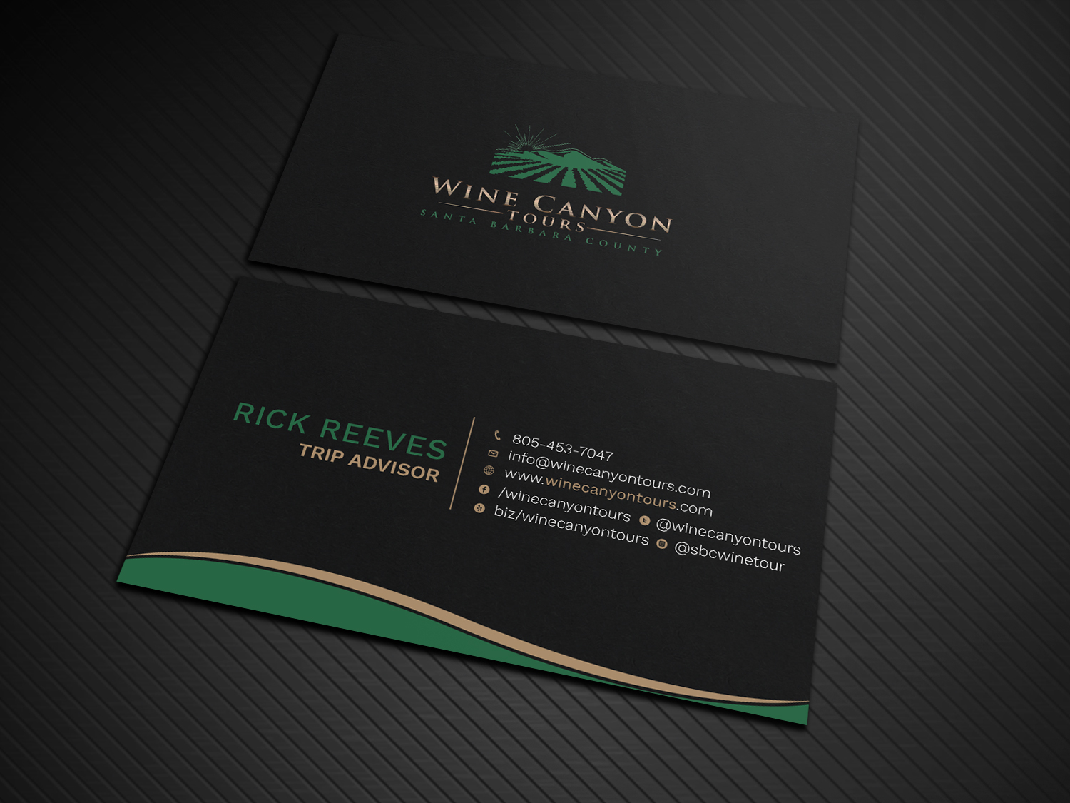 Visitenkarten-Design von Graphic Flame für Wine Canyon Tours | Design #17153816