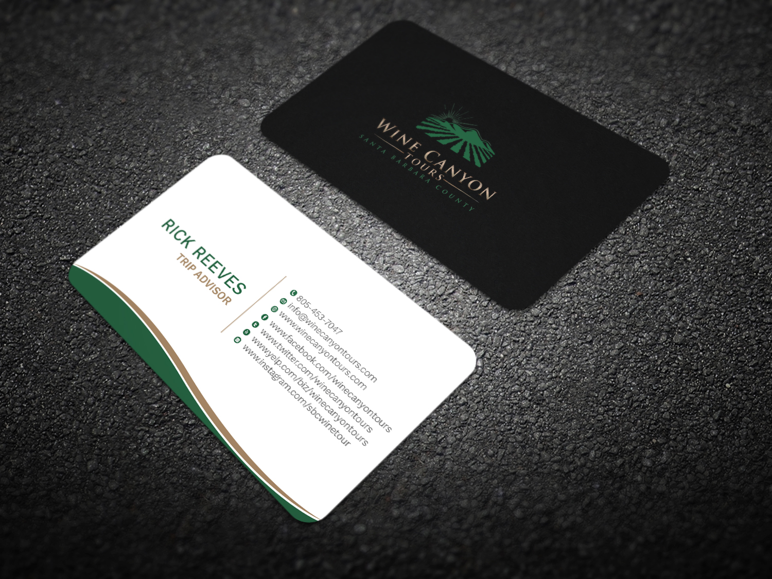 Business Card Design by Graphic Flame for Wine Canyon Tours | Design #17153817
