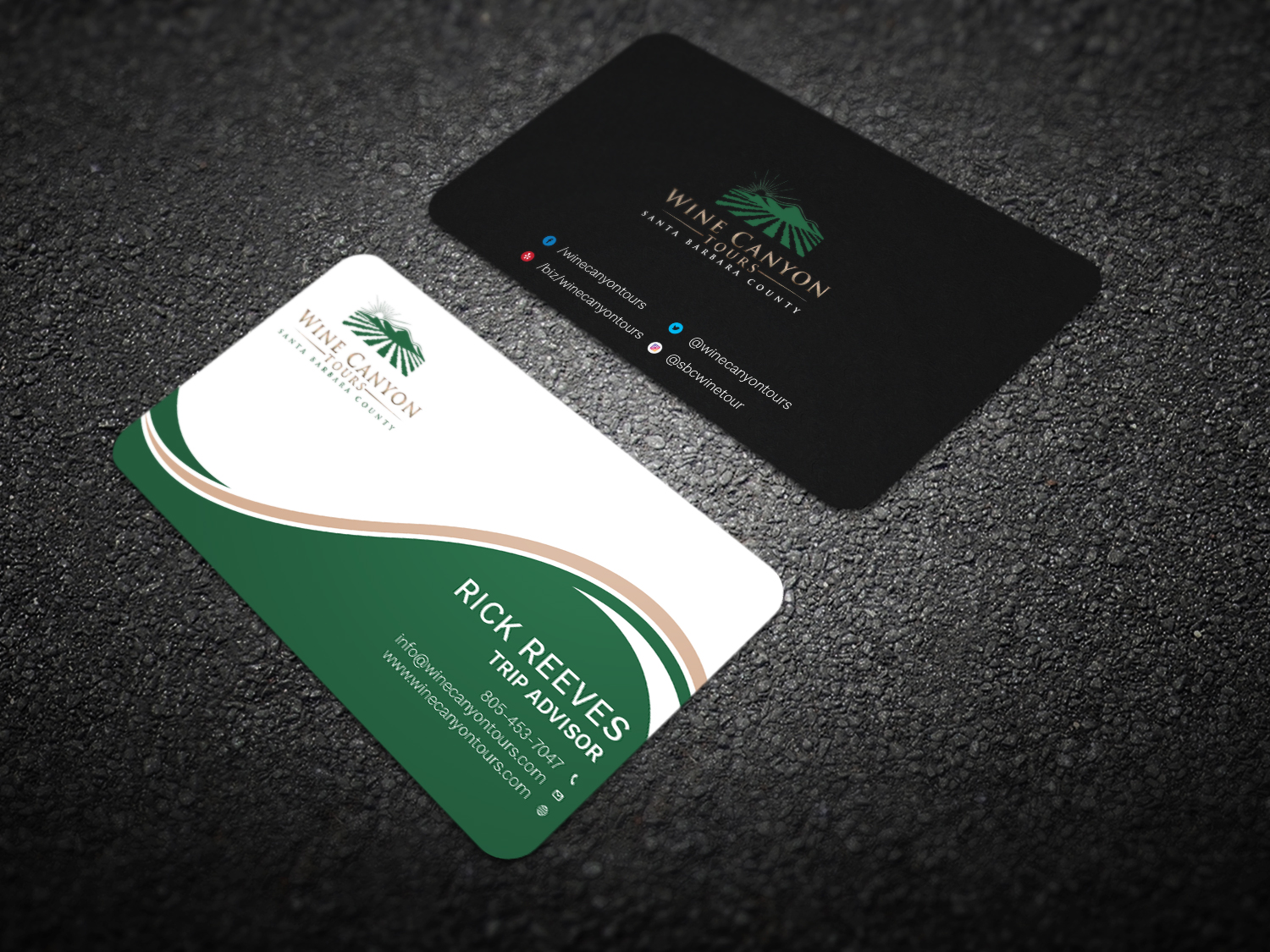 Business Card Design by Graphic Flame for Wine Canyon Tours | Design #17153834