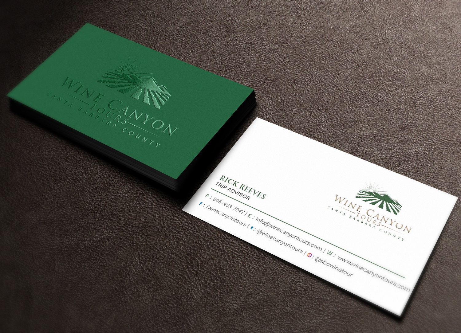 Business Card Design by Graphic Flame for Wine Canyon Tours | Design #17160782