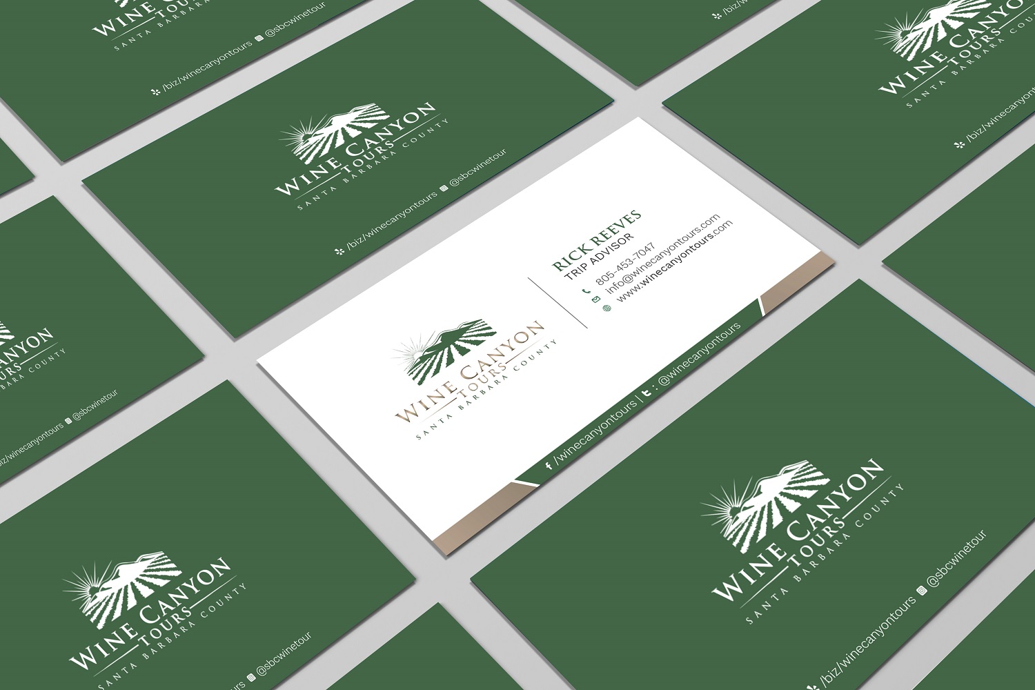 Business Card Design by Graphic Flame for Wine Canyon Tours | Design #17160795