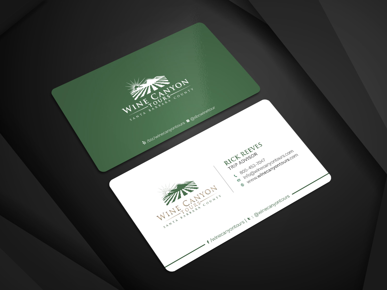 Business Card Design by Graphic Flame for Wine Canyon Tours | Design #17160797