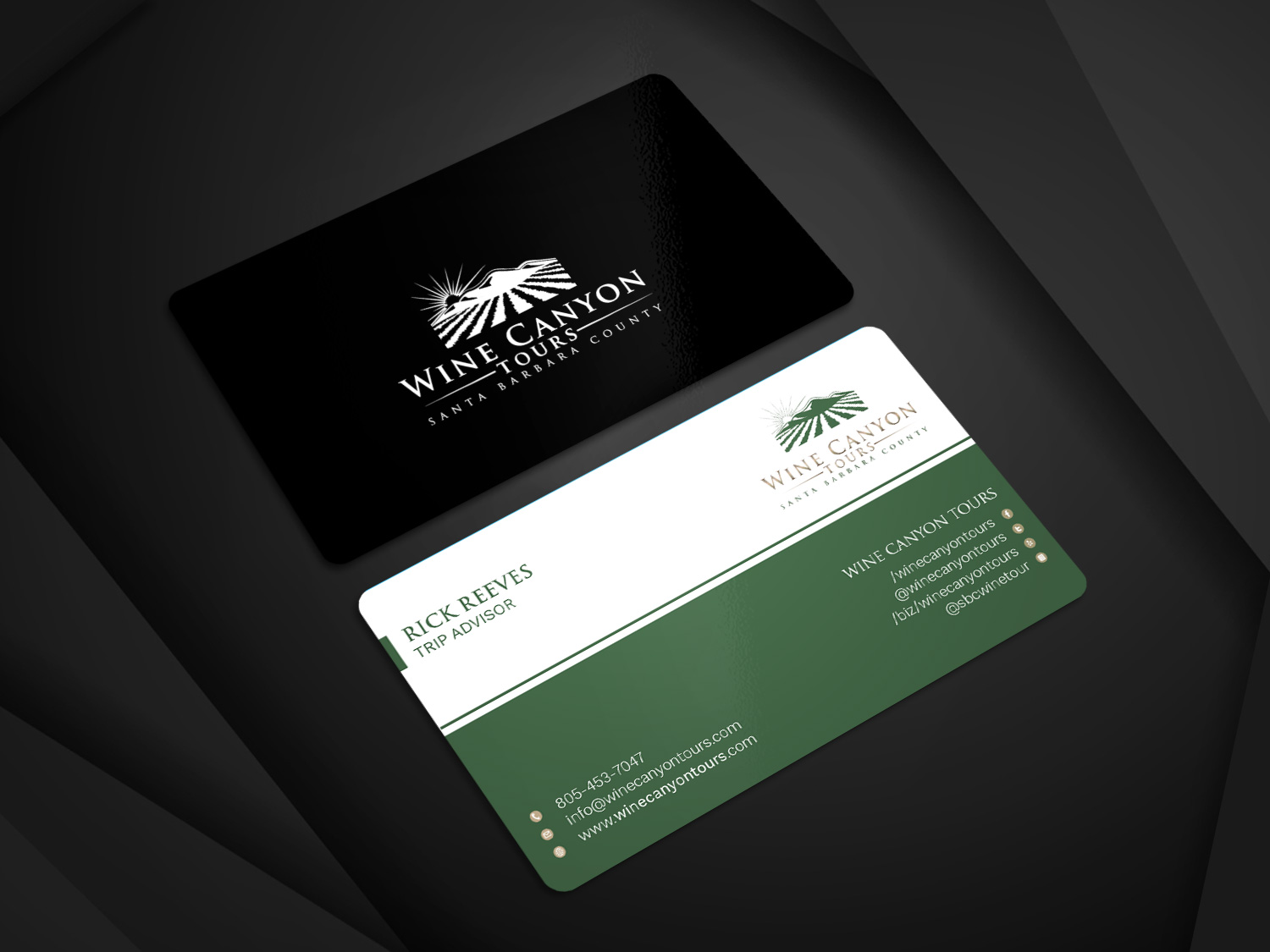 Visitenkarten-Design von Graphic Flame für Wine Canyon Tours | Design #17160803