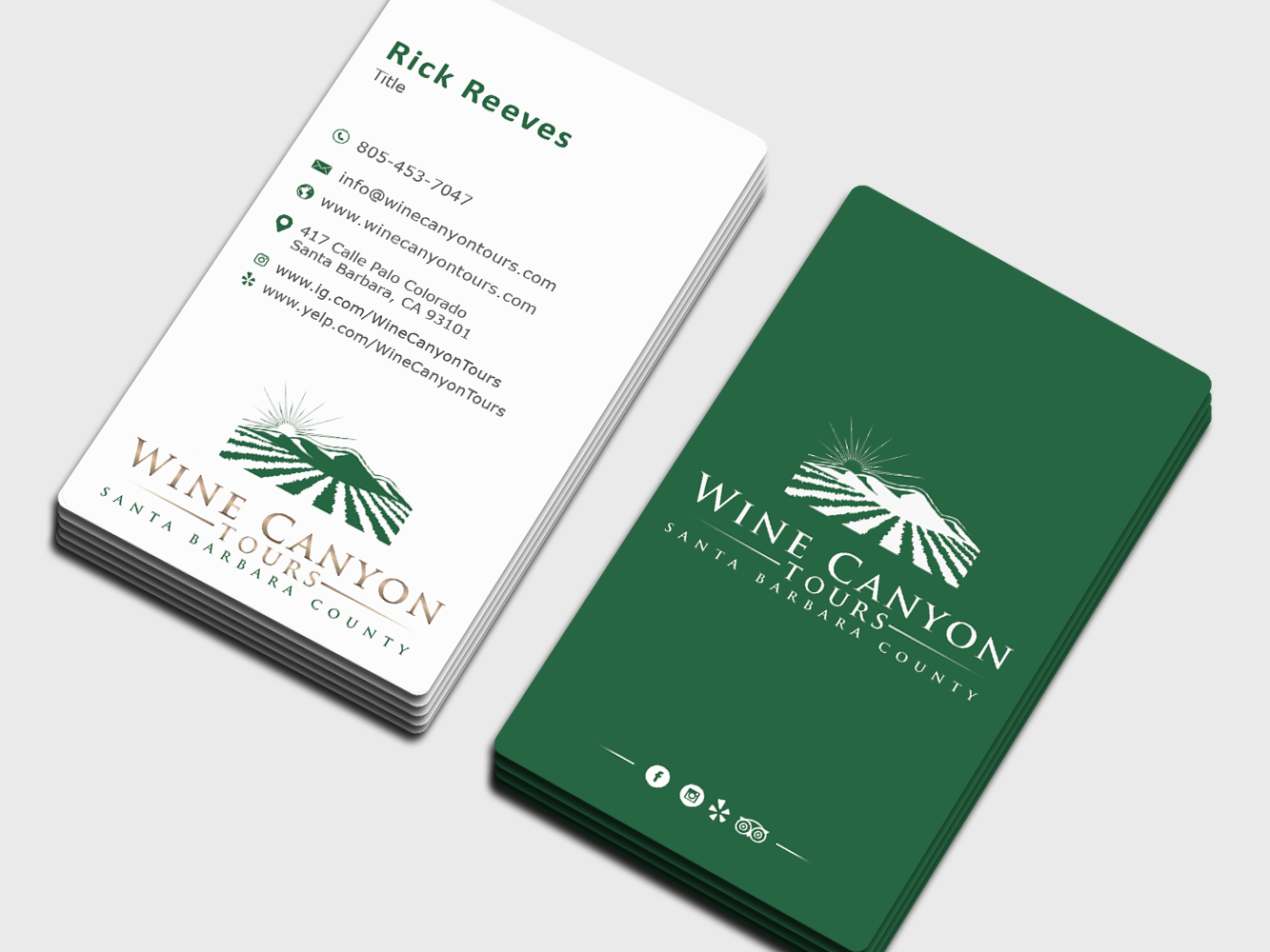 Business Card Design by Imagine Box for Wine Canyon Tours | Design #17205003