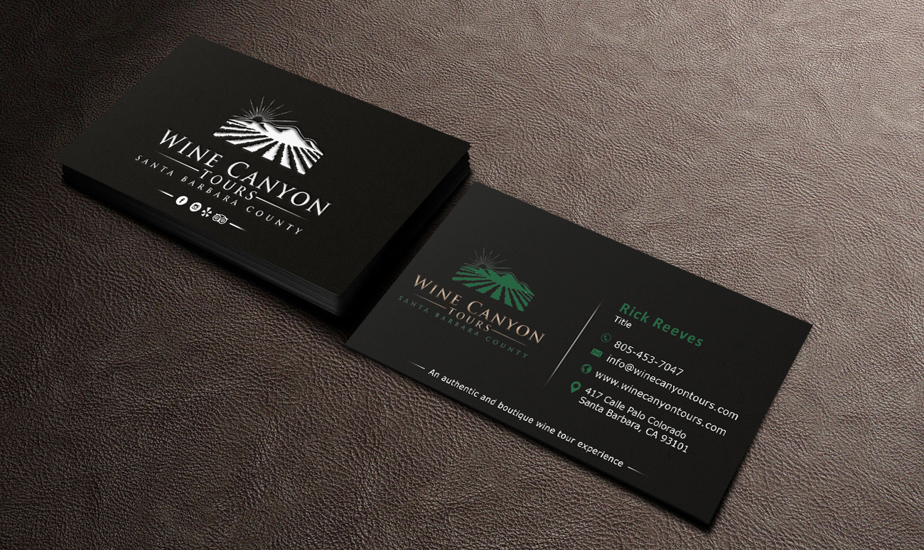 Business Card Design by Imagine Box for Wine Canyon Tours | Design #17205004