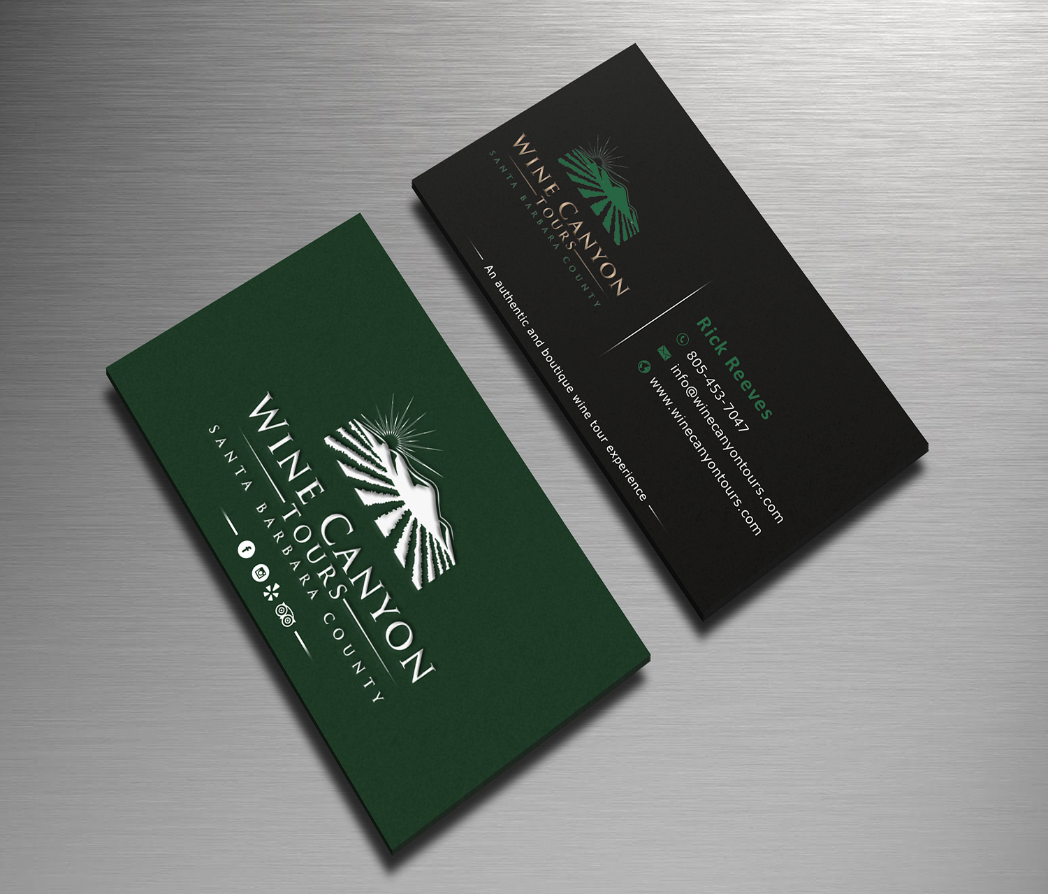 Diseño de Tarjeta de Presentación por Imagine Box para Wine Canyon Tours | Diseño #17217621