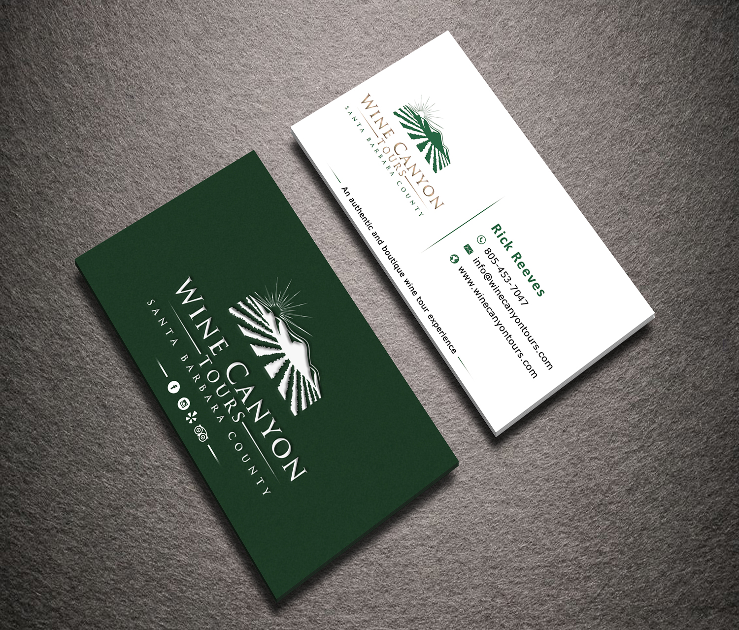 Visitenkarten-Design von Imagine Box für Wine Canyon Tours | Design #17217622
