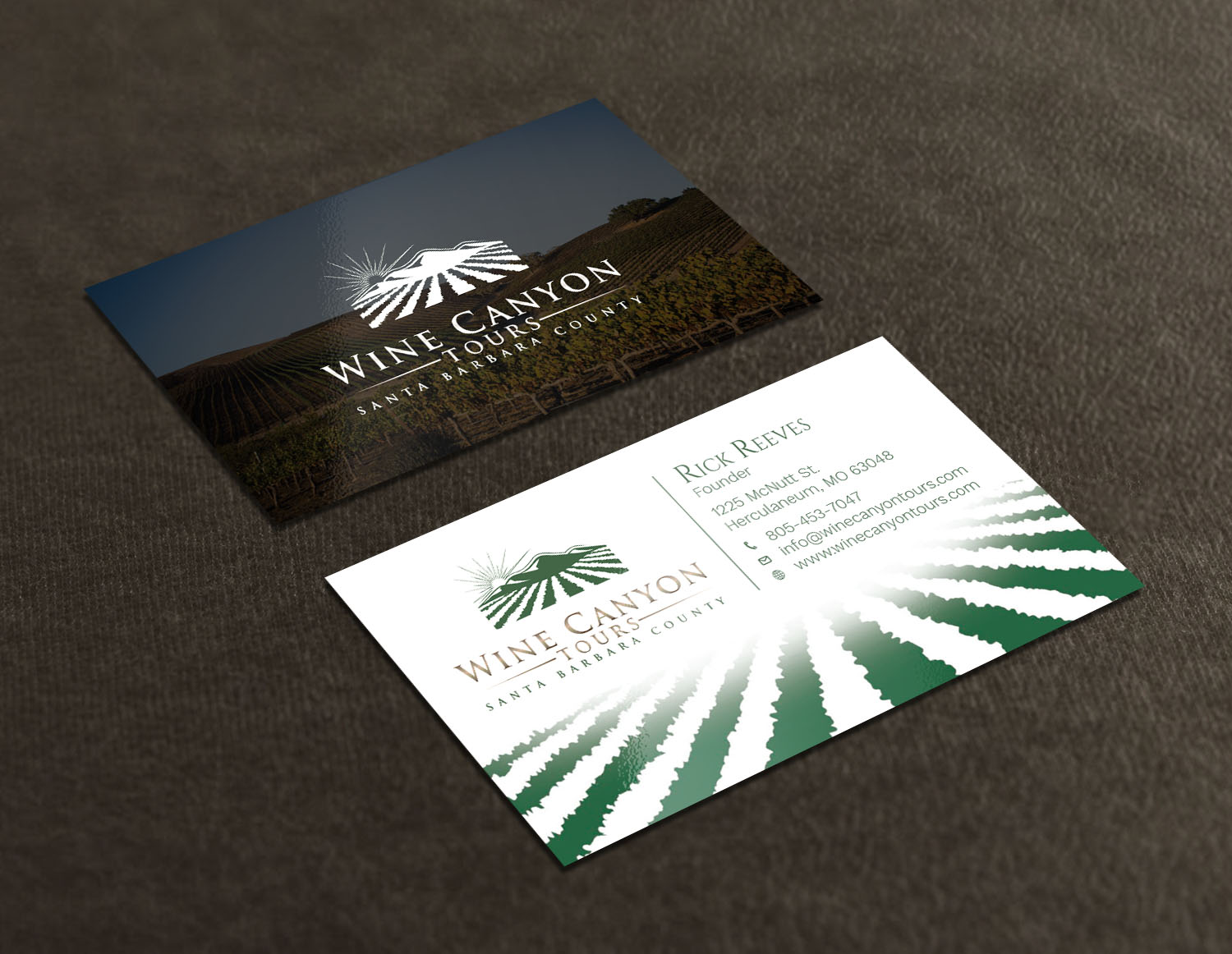 Visitenkarten-Design von Tripti Ranjan Gain für Wine Canyon Tours | Design #17158307