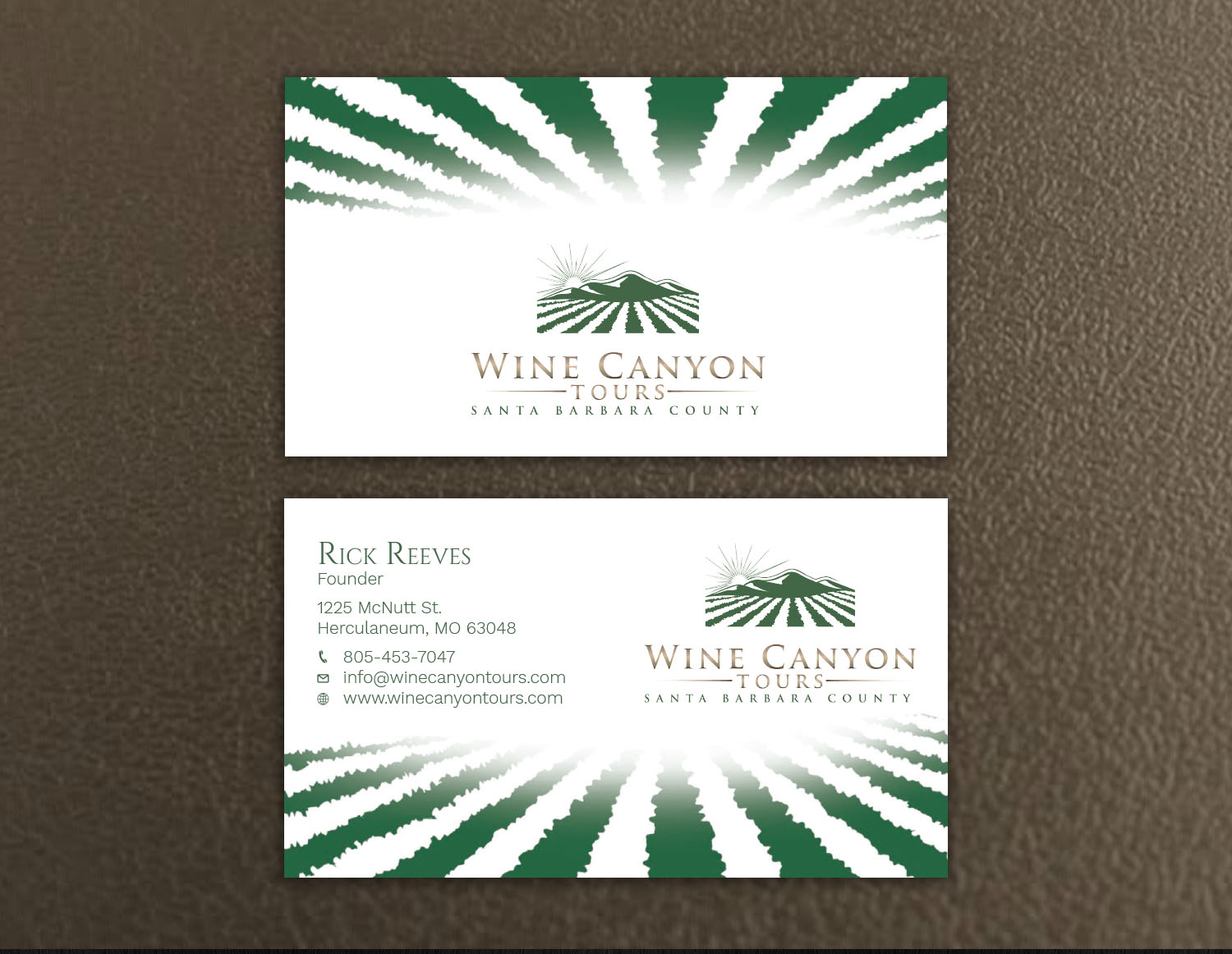 Design de Carte de Visite par Tripti Ranjan Gain pour Wine Canyon Tours | Design #17158310