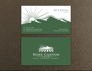 Business Card Design by Tripti Ranjan Gain for Wine Canyon Tours | Design: #17158311