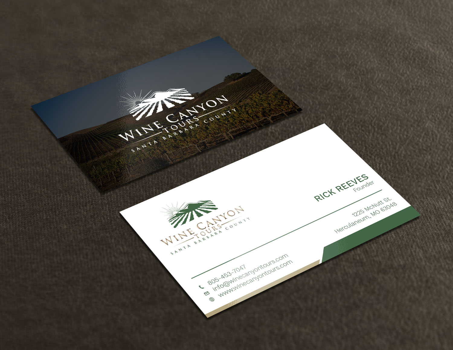 Visitenkarten-Design von Tripti Ranjan Gain für Wine Canyon Tours | Design #17203287