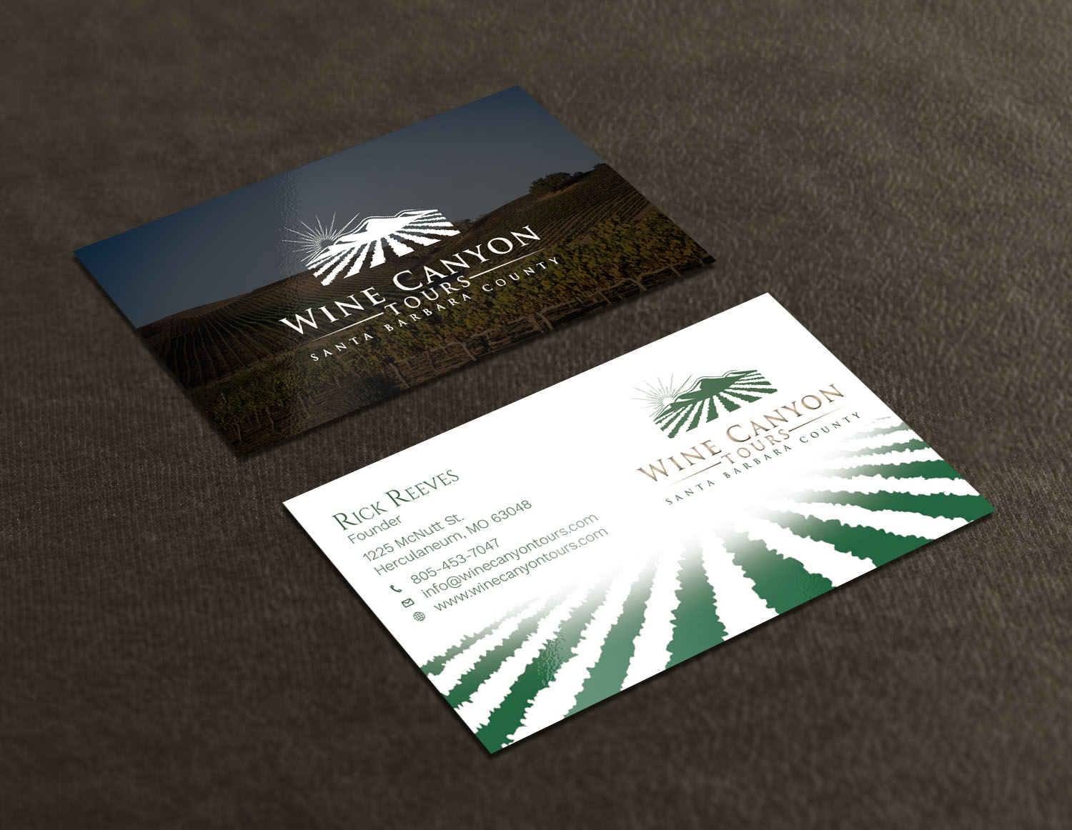 Visitenkarten-Design von Tripti Ranjan Gain für Wine Canyon Tours | Design #17203294