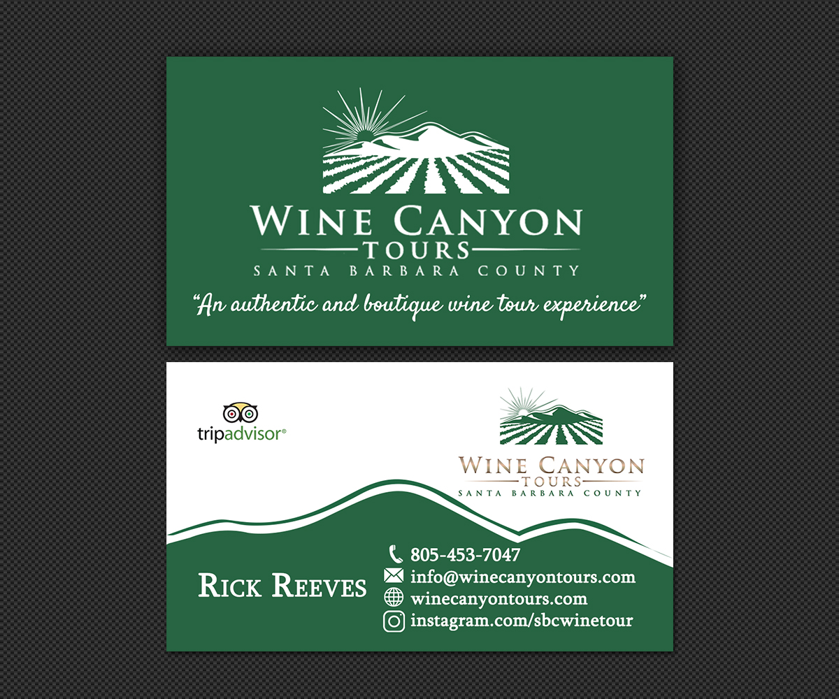 Visitenkarten-Design von ElenaHong für Wine Canyon Tours | Design #17281811