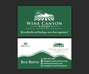 Business Card Design by ElenaHong for Wine Canyon Tours | Design: #17281811
