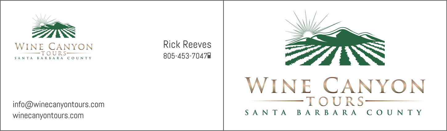 Business Card Design by Vineeth 3 for Wine Canyon Tours | Design #17166652