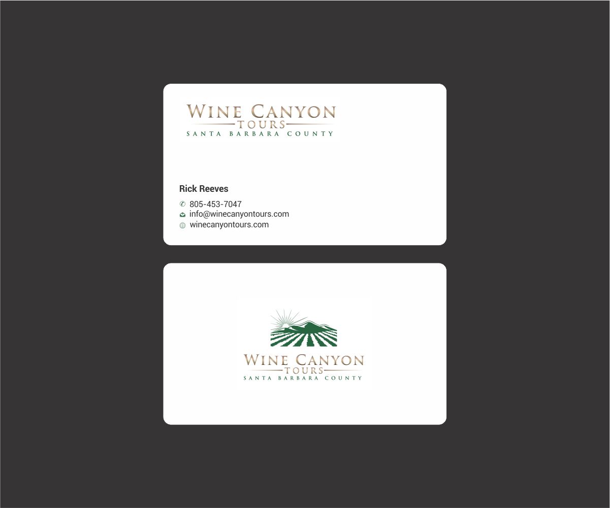 Business Card Design by Mahakal Graphics for Wine Canyon Tours | Design #17135958