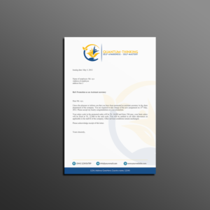 Letterhead Design by Creations Box 2015 for Quantum Thinking | Design: #17140374
