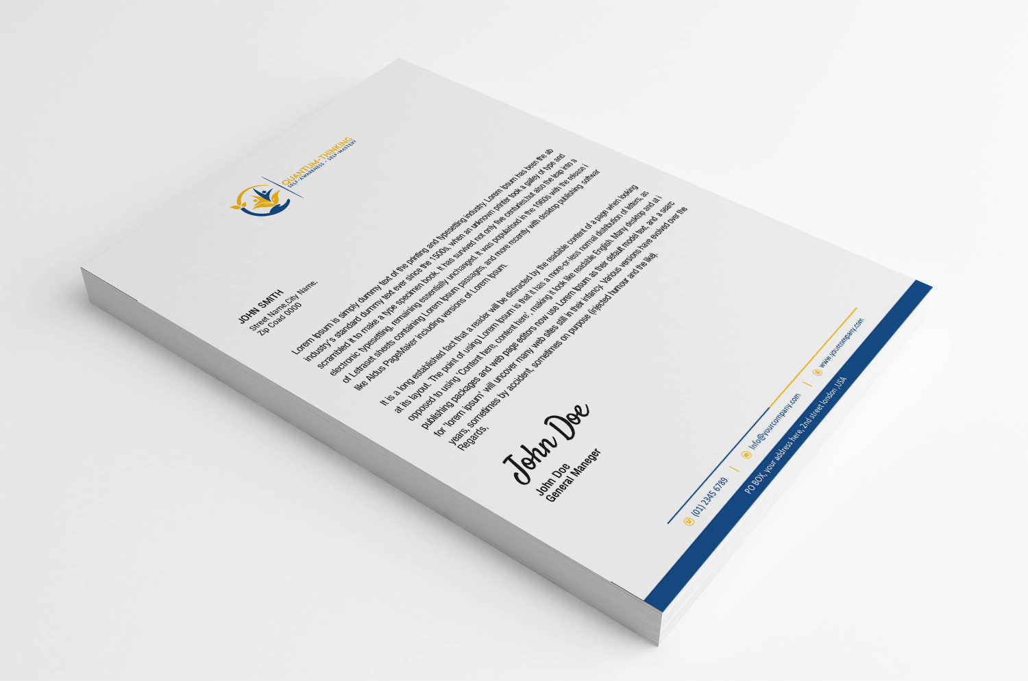 Letterhead Design by SL Designer for Quantum Thinking | Design #17130530