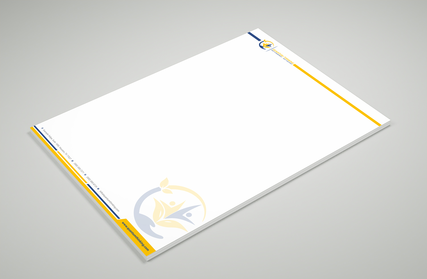 Letterhead Design by Petter Goms for Quantum Thinking | Design #17151263