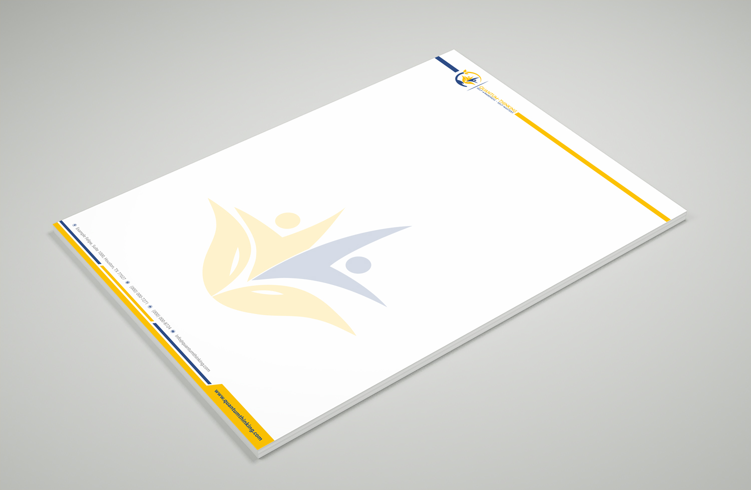 Letterhead Design by Petter Goms for Quantum Thinking | Design #17151264