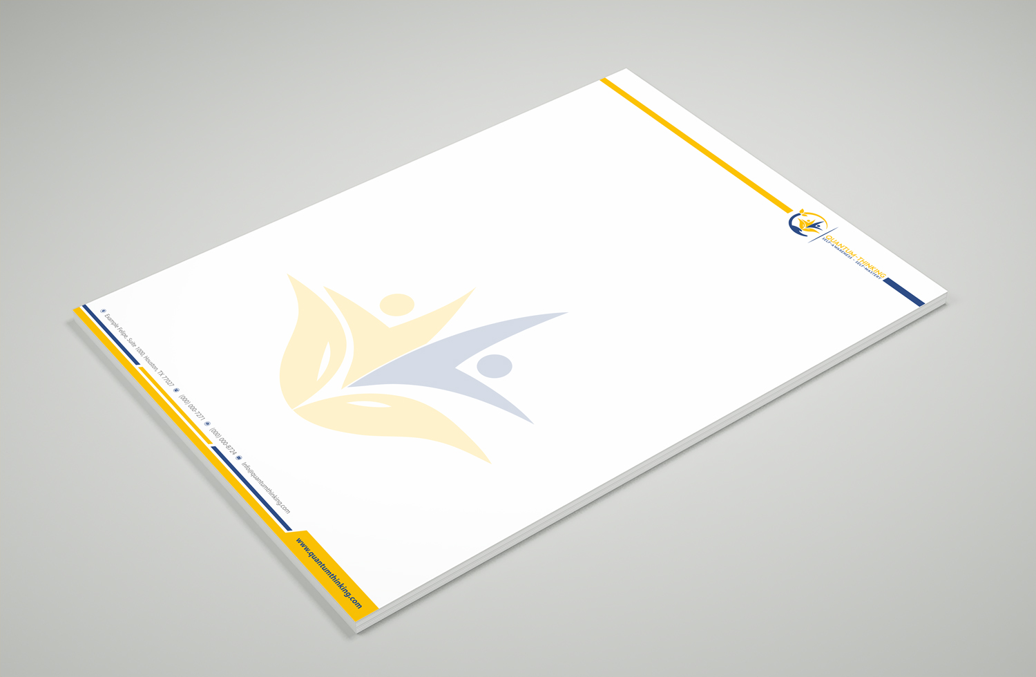 Letterhead Design by Petter Goms for Quantum Thinking | Design #17151265