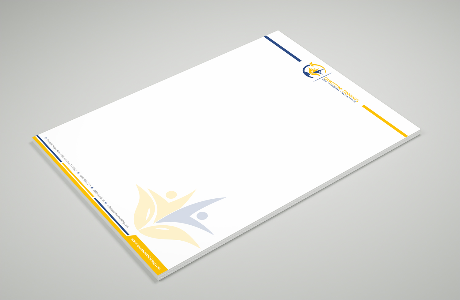 Letterhead Design by Petter Goms for Quantum Thinking | Design #17151344