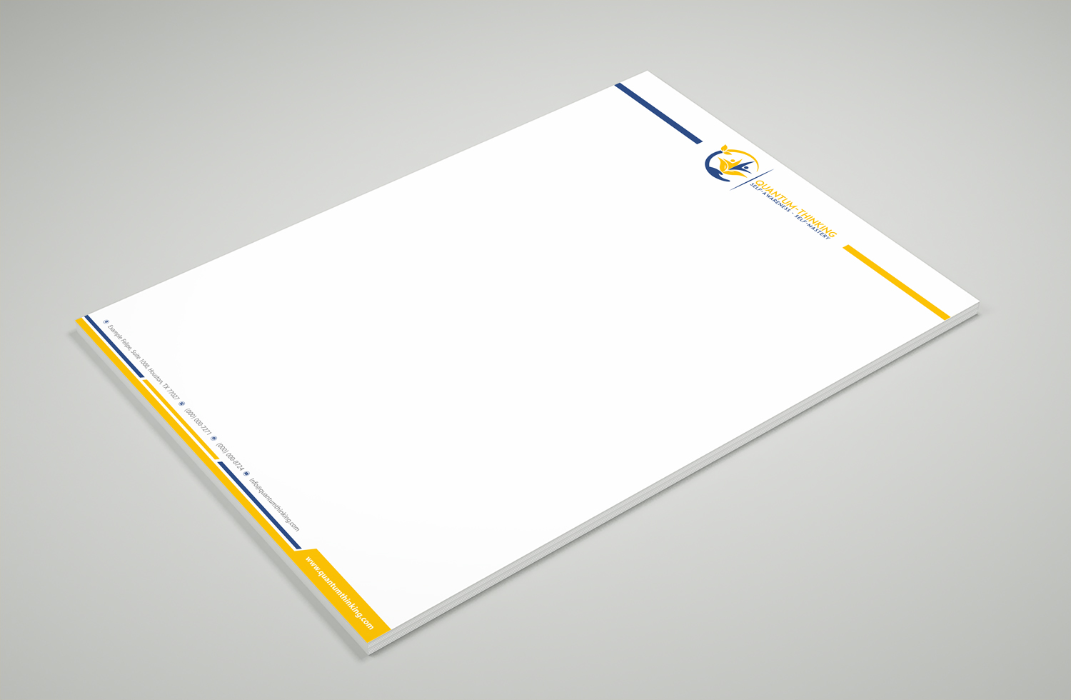 Letterhead Design by Petter Goms for Quantum Thinking | Design #17151345