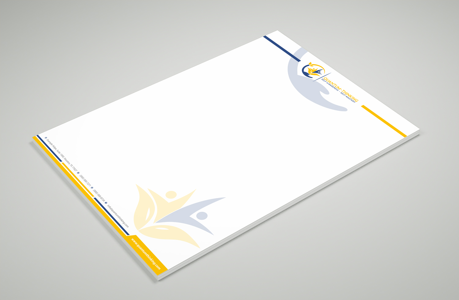 Letterhead Design by Petter Goms for Quantum Thinking | Design #17151346