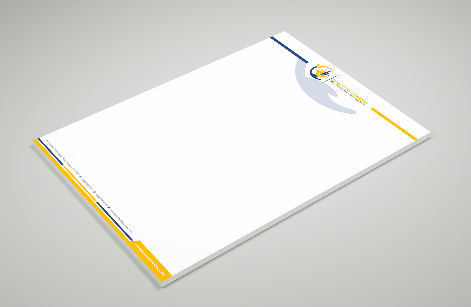 Letterhead Design by Petter Goms for Quantum Thinking | Design #17151347