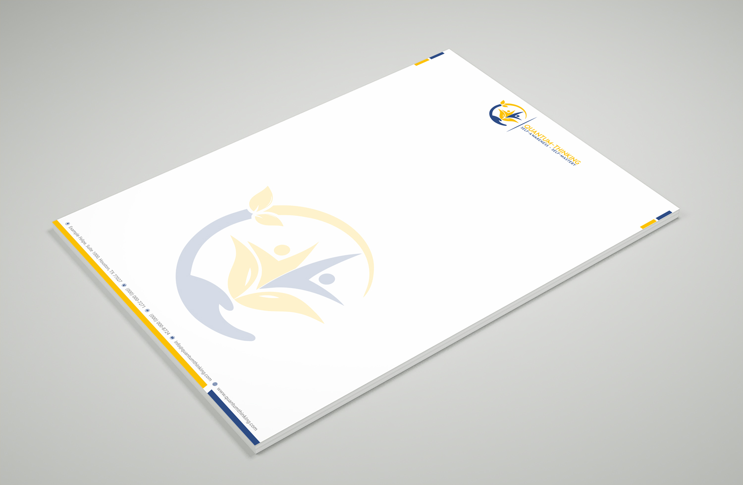 Letterhead Design by Petter Goms for Quantum Thinking | Design #17151386