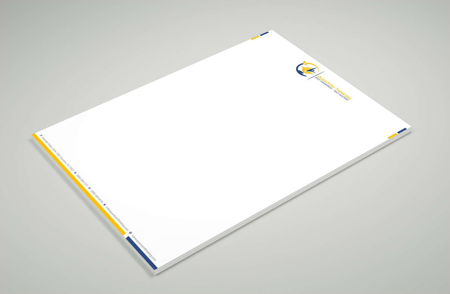 Letterhead Design by Petter Goms for Quantum Thinking | Design #17151387