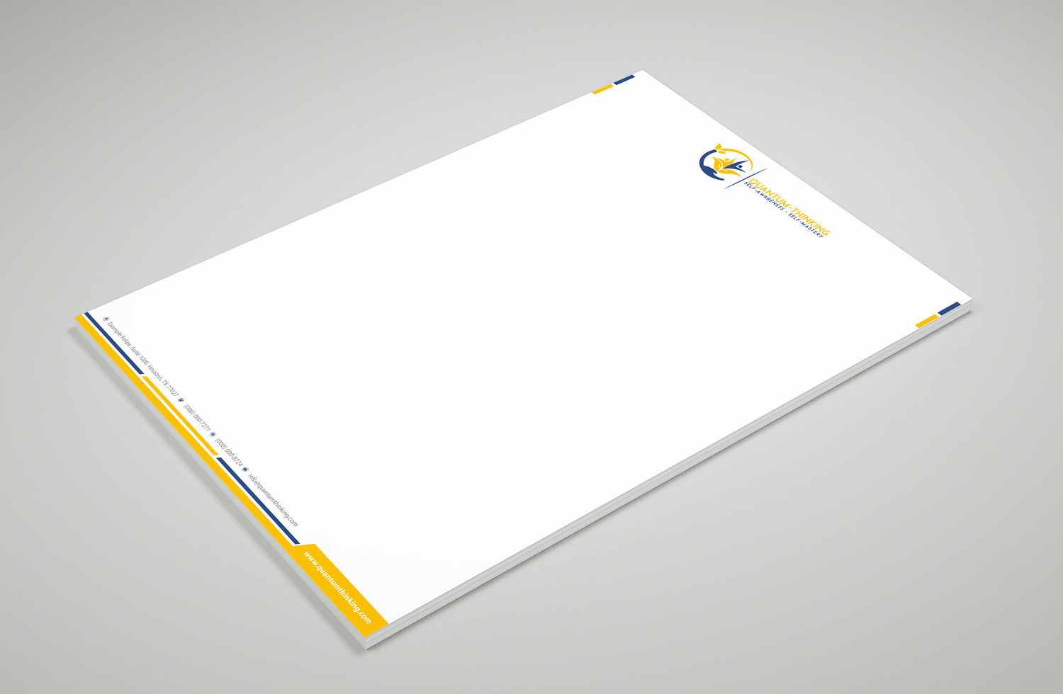 Letterhead Design by Petter Goms for Quantum Thinking | Design #17151388