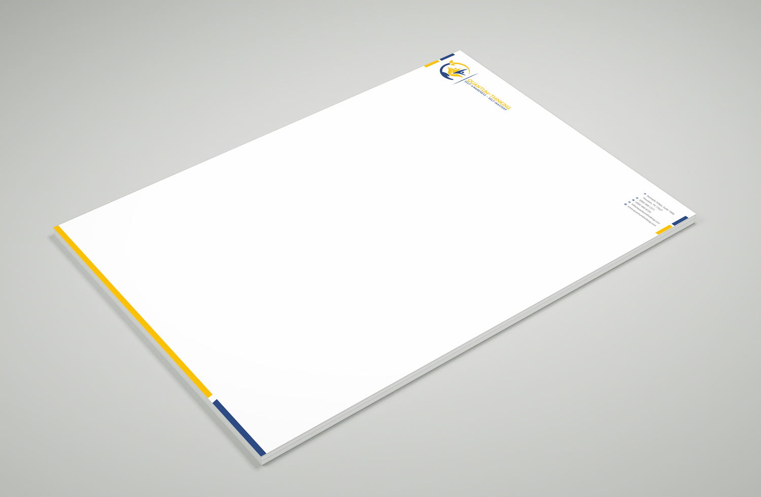 Letterhead Design by Petter Goms for Quantum Thinking | Design #17151529