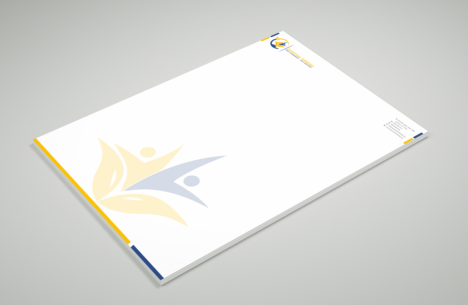 Letterhead Design by Petter Goms for Quantum Thinking | Design #17151530