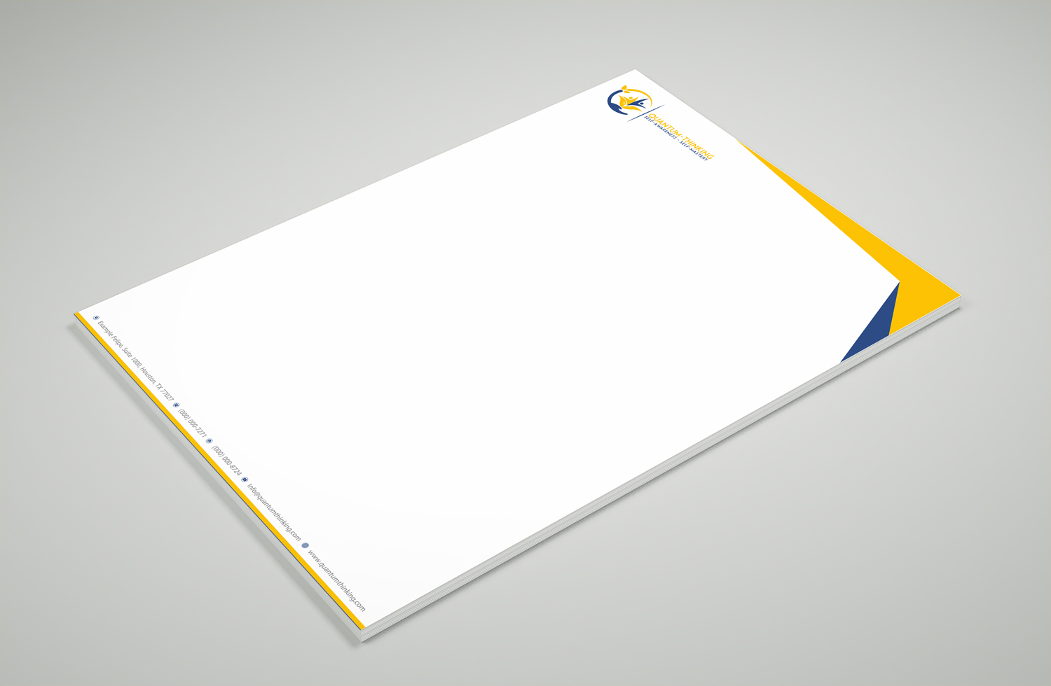 Letterhead Design by Petter Goms for Quantum Thinking | Design #17151916