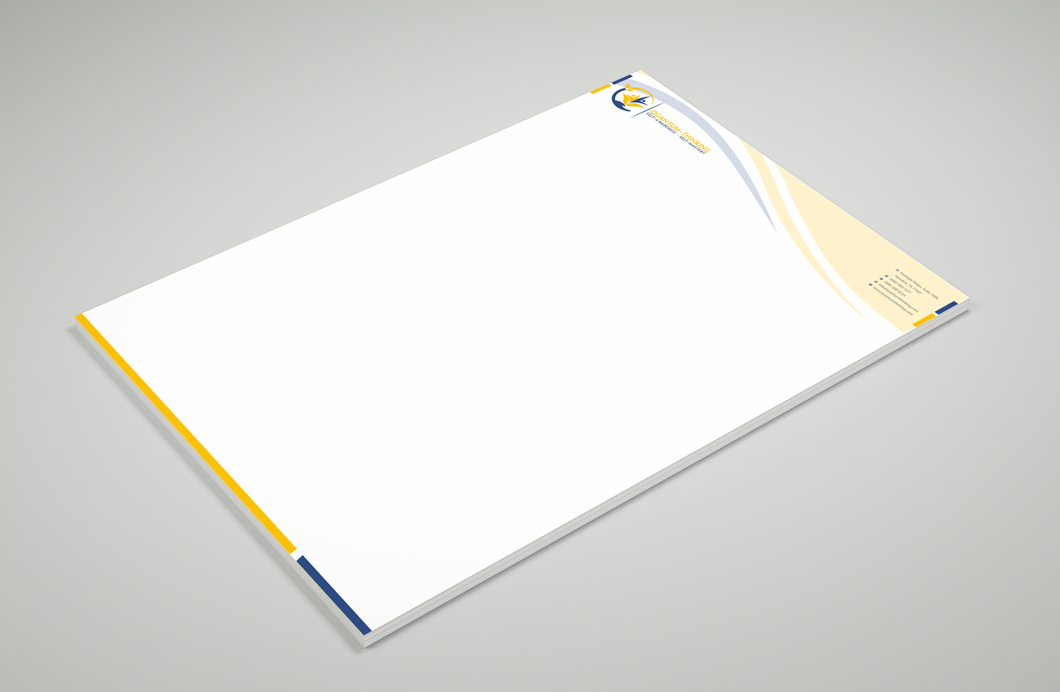 Letterhead Design by Petter Goms for Quantum Thinking | Design #17151967