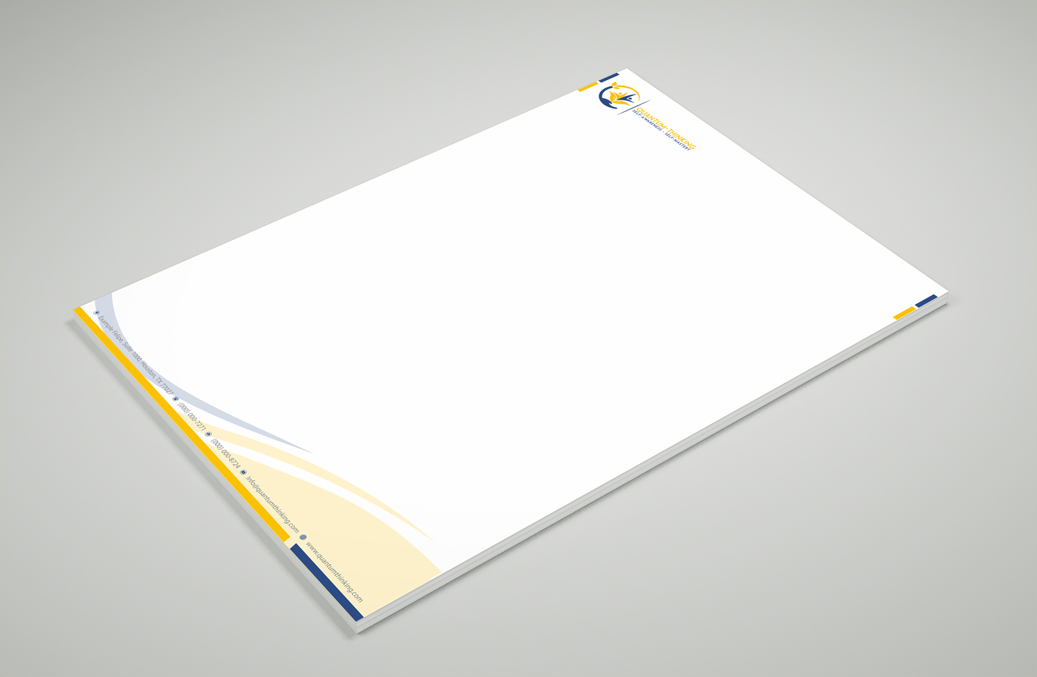 Letterhead Design by Petter Goms for Quantum Thinking | Design #17151968