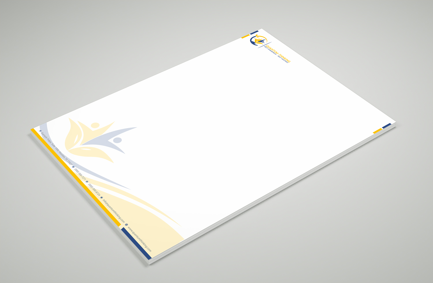 Letterhead Design by Petter Goms for Quantum Thinking | Design #17151969