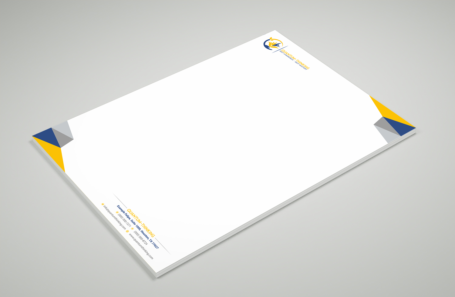 Letterhead Design by Petter Goms for Quantum Thinking | Design #17152480