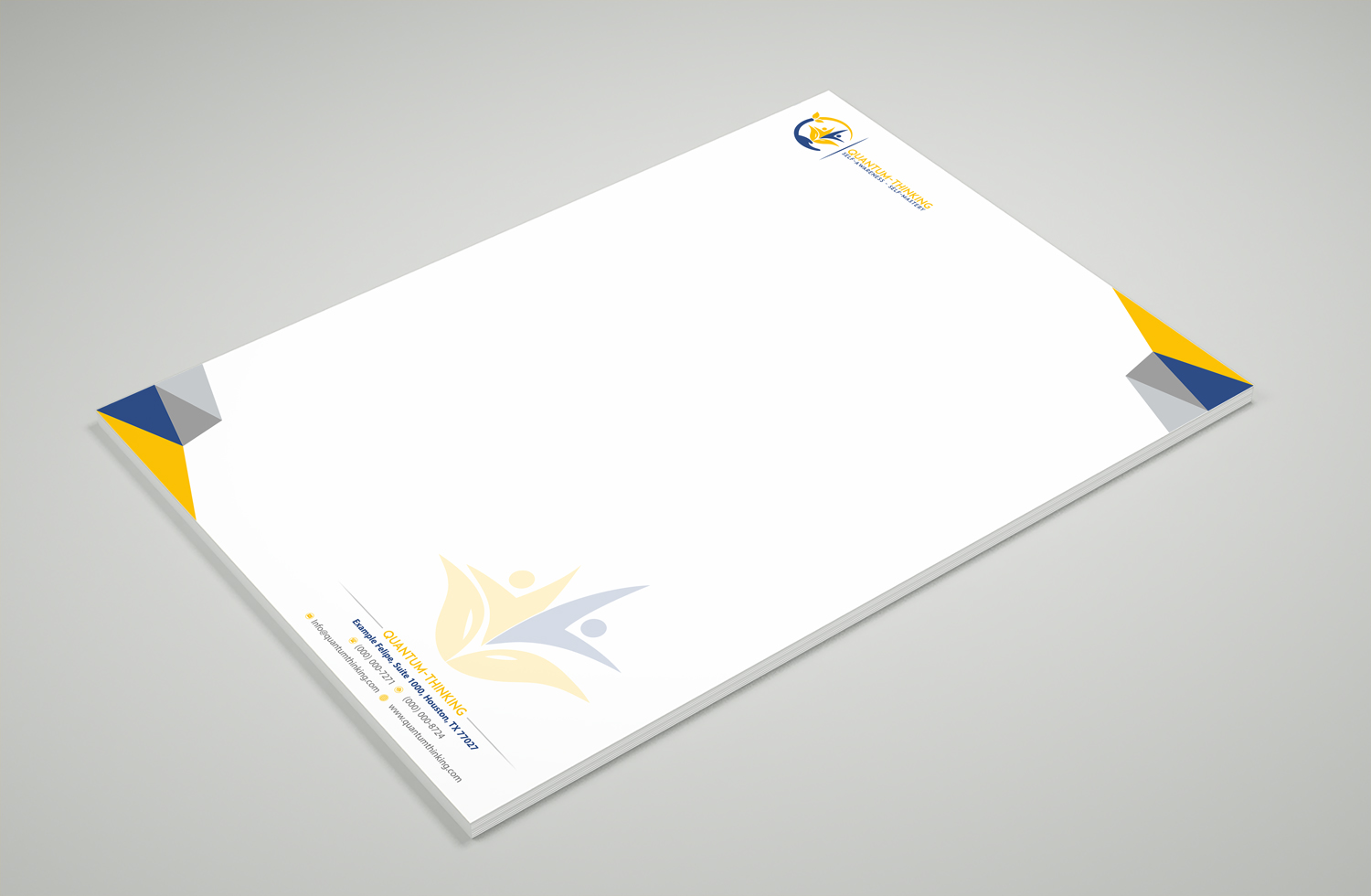 Letterhead Design by Petter Goms for Quantum Thinking | Design #17152481
