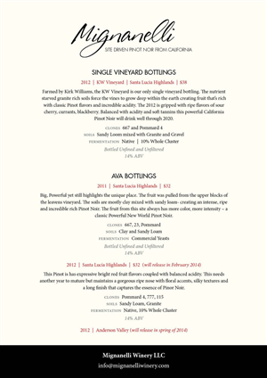 Mignanelli Winery | Flyer Design by foo
