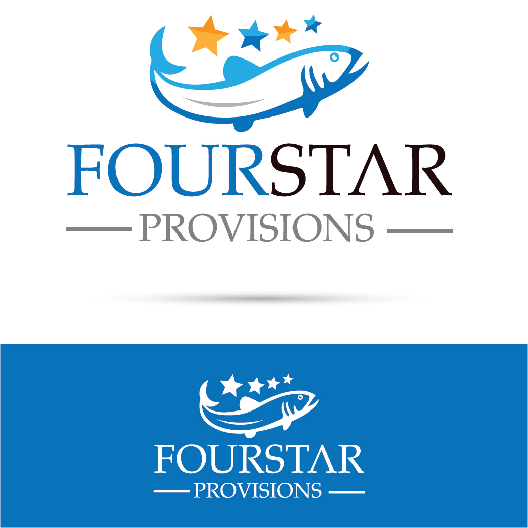 Logo Design by @gus for Four Star Seafood  | Design #17128675