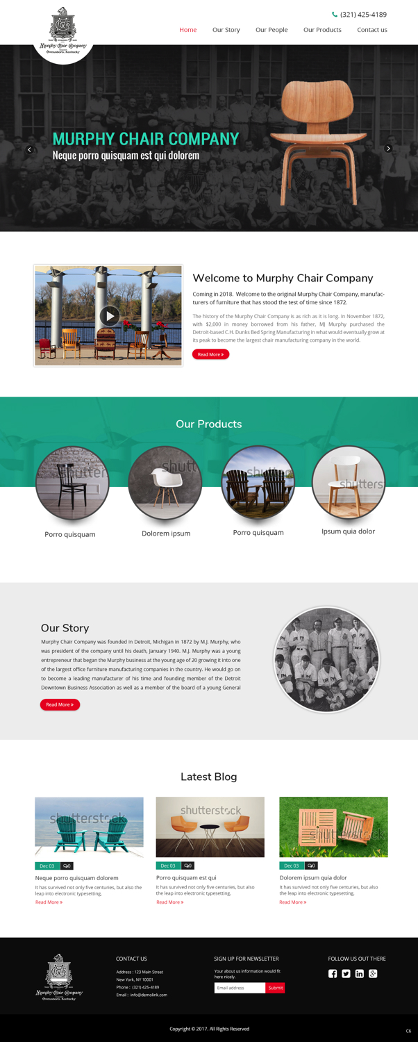 Web Design by pb for murphy chair company | Design #17136380