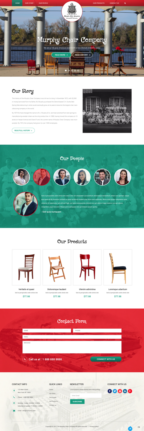 Web Design by pb for murphy chair company | Design #17136382