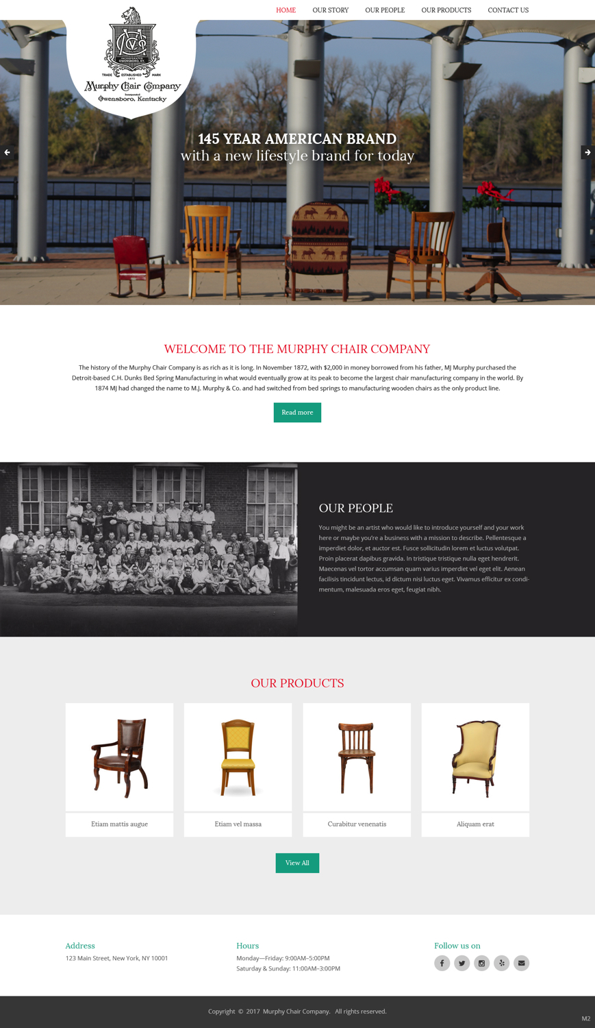 Web Design by pb for murphy chair company | Design #17136386