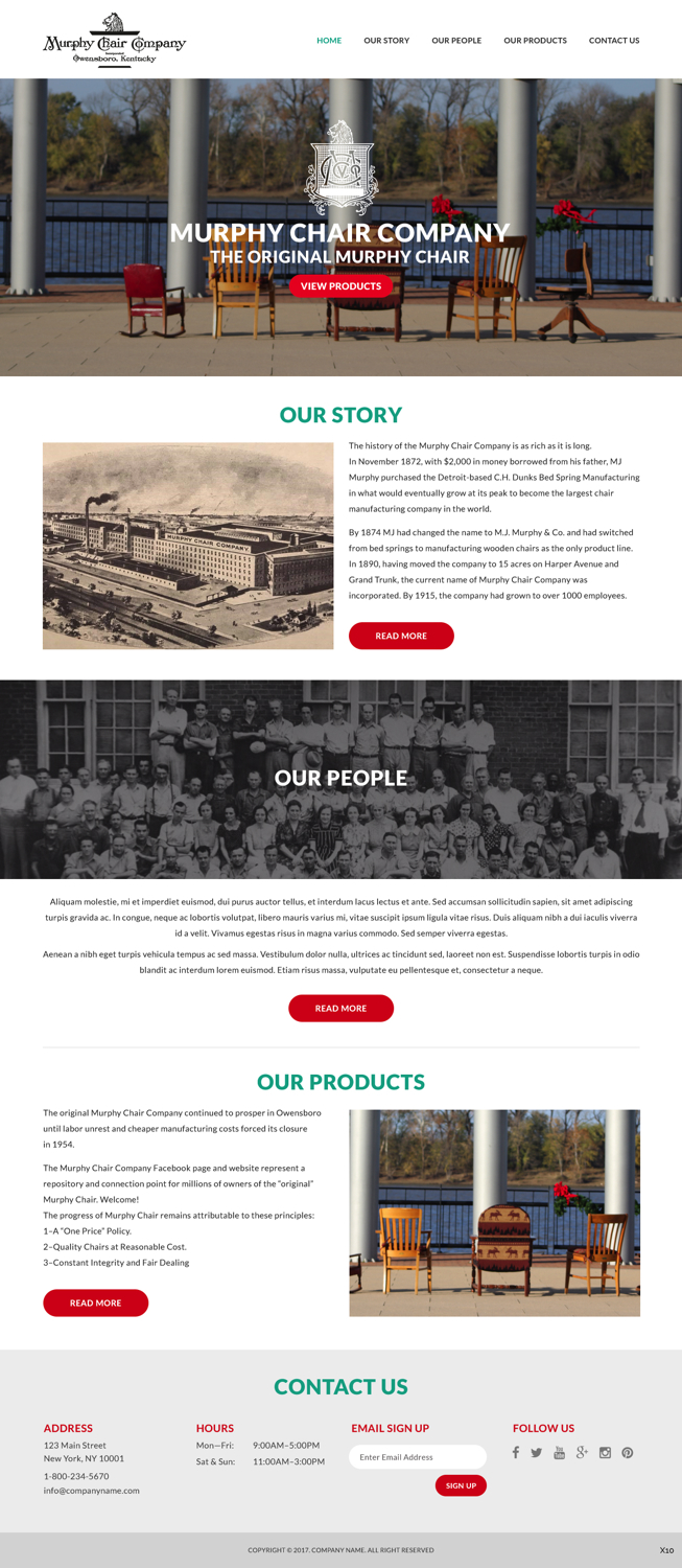 Web Design by pb for murphy chair company | Design #17136389