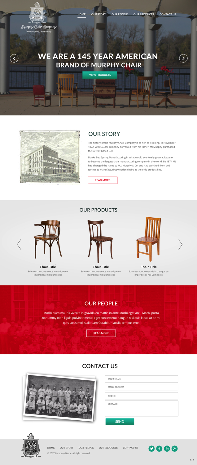 Web Design by pb for murphy chair company | Design #17136390